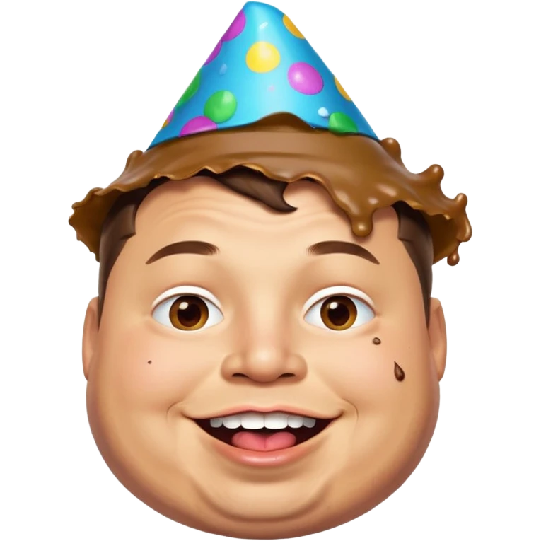 overweight elon musk partying with poop all over his mouth emoji