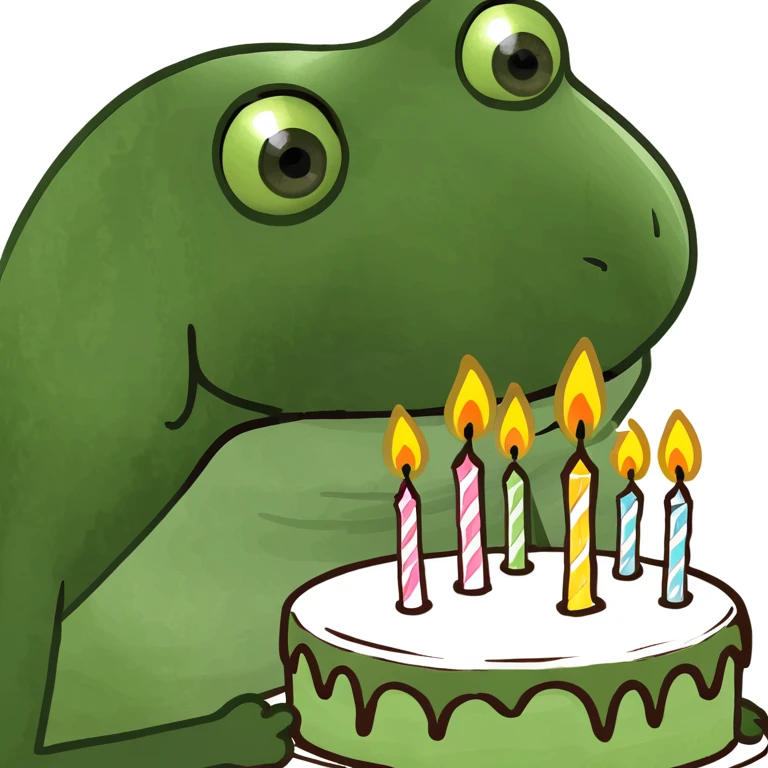 bufo blowing candles on cake emoji