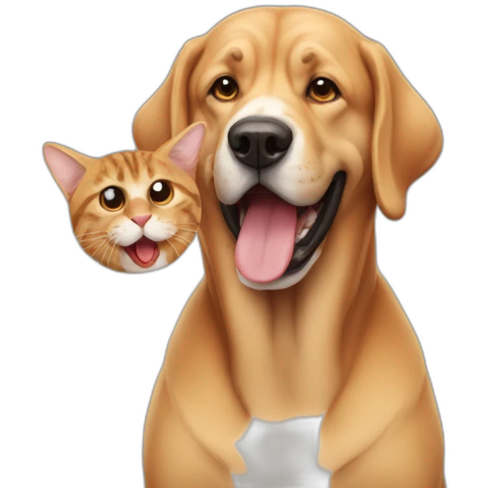 big dog eat a cat emoji