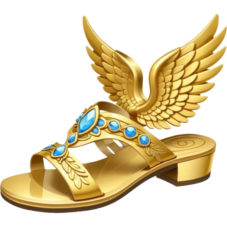  gold winged sandals emoji