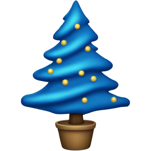 Blue Christmas tree emoji