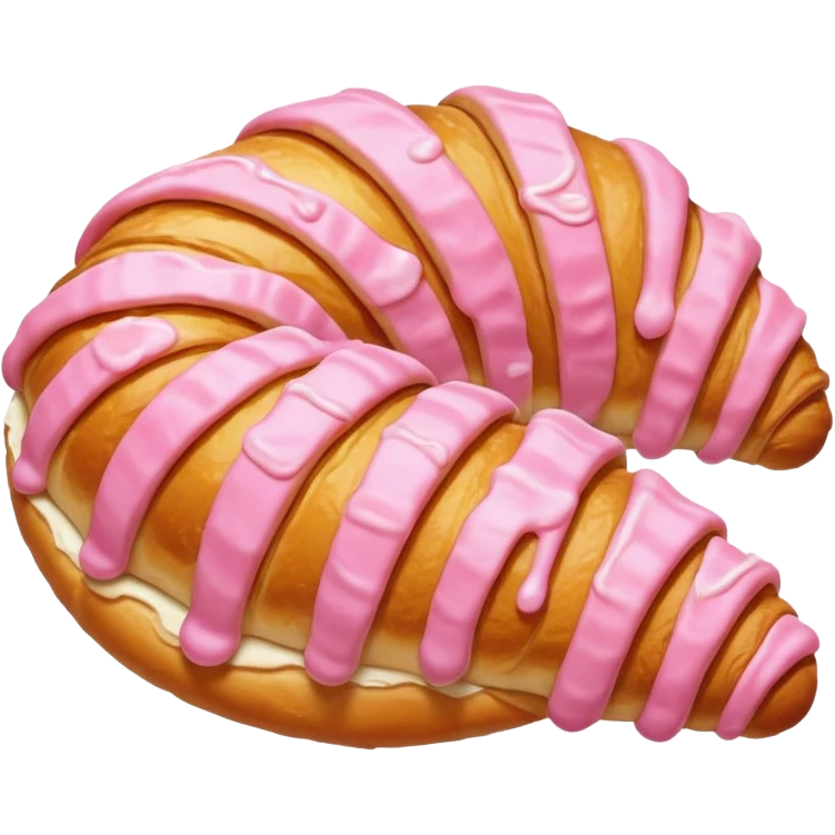 Pink croissant  emoji