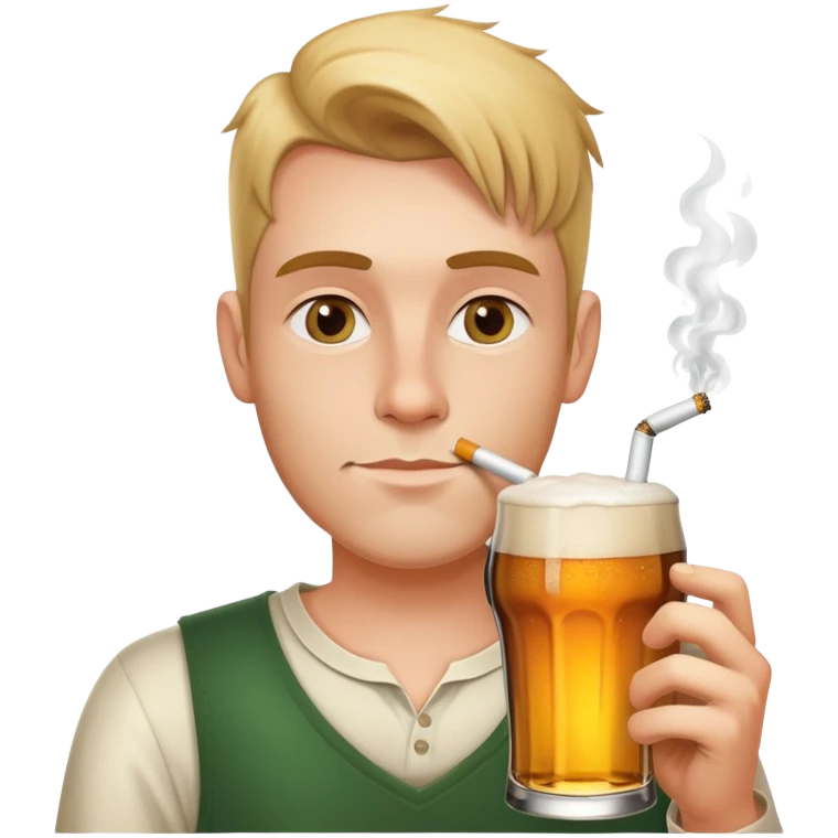 Pint and cigarette emoji