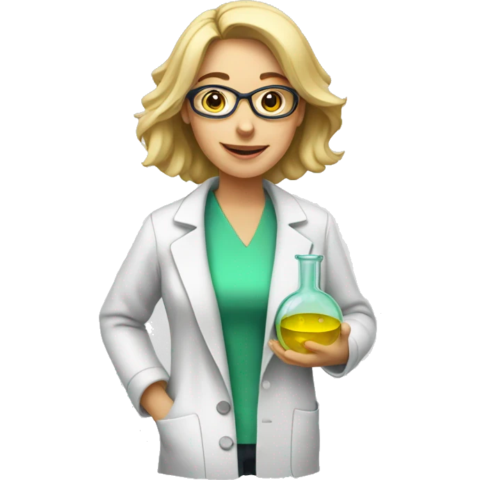 woman chemist with glas emoji