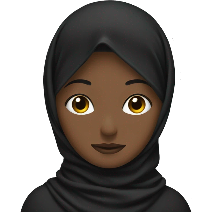 Black Hijabi hand on head emoji