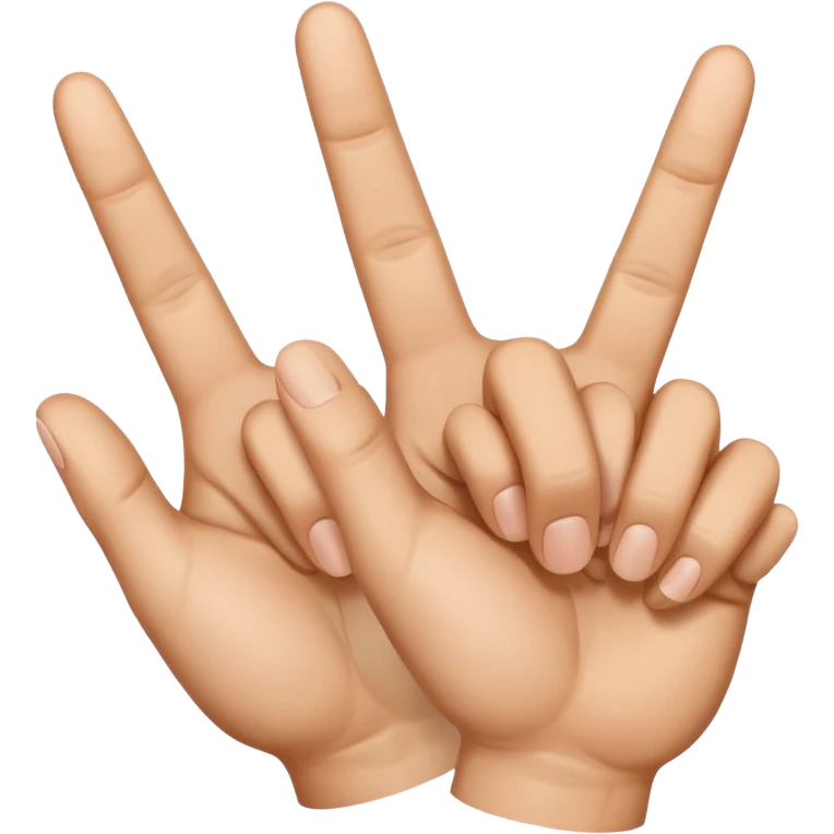Manos con 3 dedos levantados de un lado y del otro lado 1 dedo levantado emoji