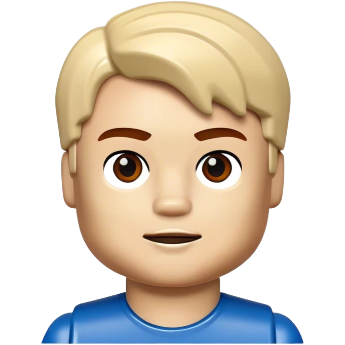a boy with LEGO emoji