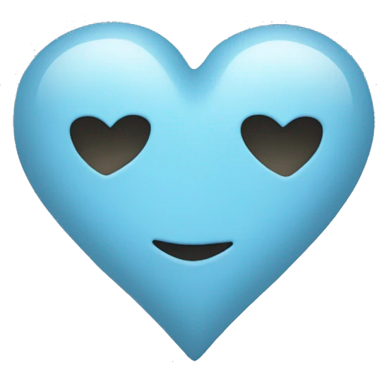 Muted light blue heart emoji