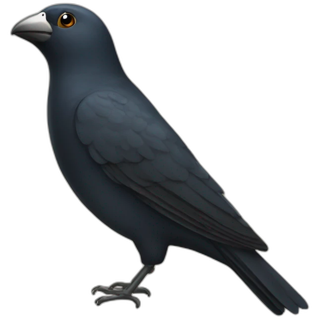Pajaro negro emoji