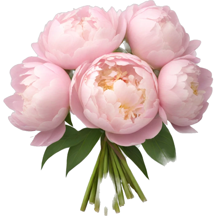Light Pink peonies bouquet  emoji