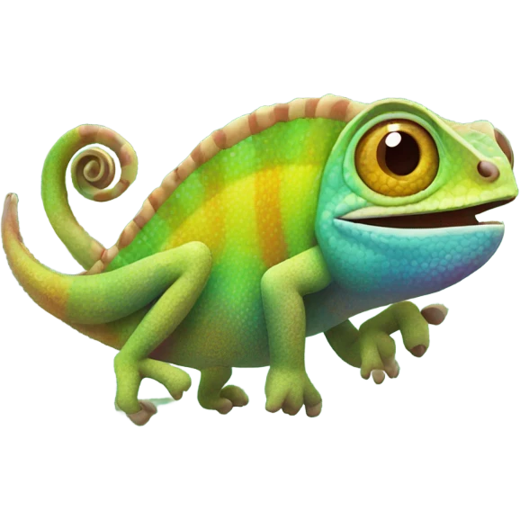 smile chameleon face emoji