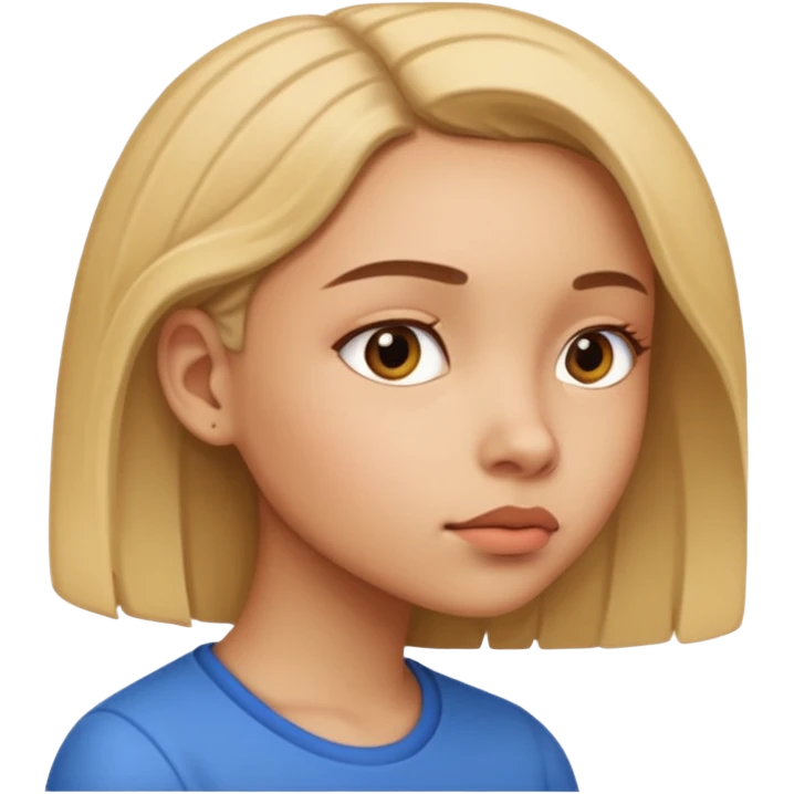 Girl 💭 Problem-Solving, side view. emoji