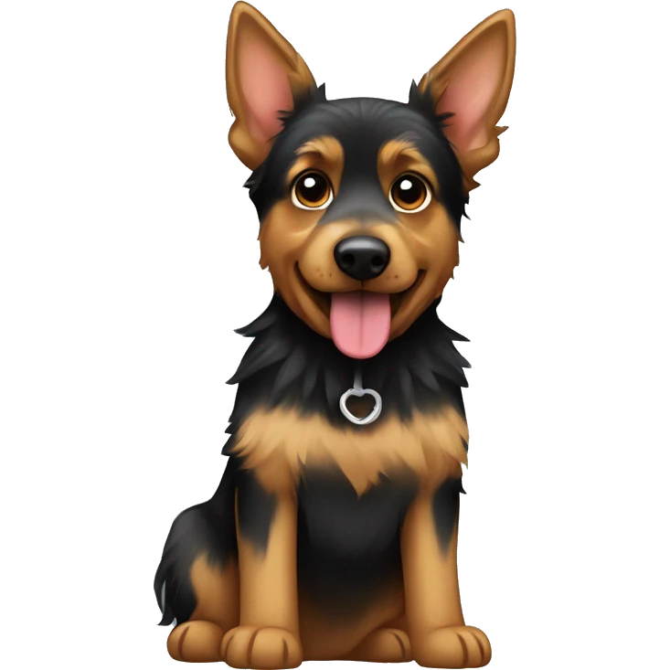Yorkie and German shepherd  emoji