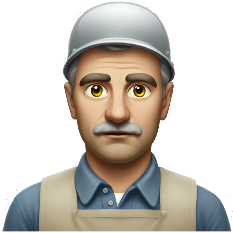 photorealistic serious soviet worker 1960 emoji