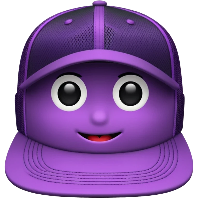 Black and purple trucker hat emoji