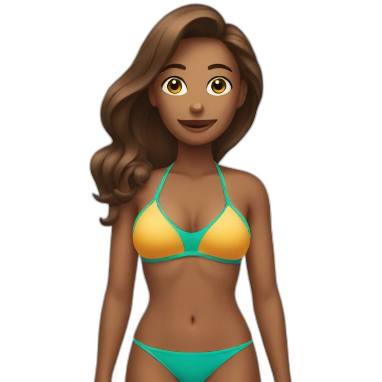 A woman in bikini emoji