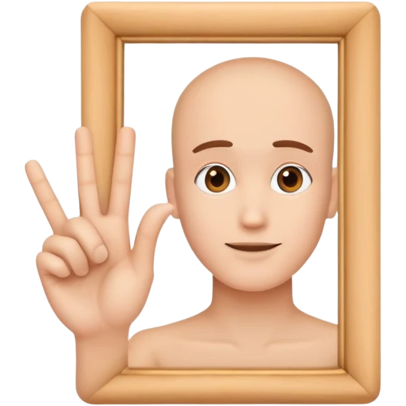 fingers making a frame gesture, photographer framing emoji