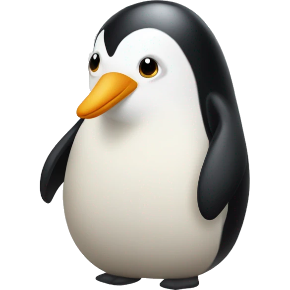 la cara de un pinguino muy enojado emoji
