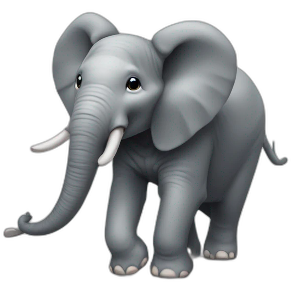 Éléphant sur une souris emoji