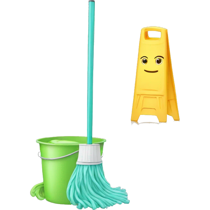 mop and windex spray crossed emoji
