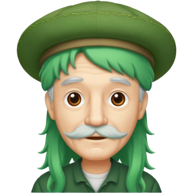 long green haired grandpa emoji