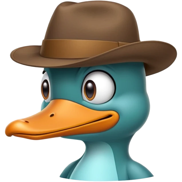 Perry the Platypus with fedora hat emoji