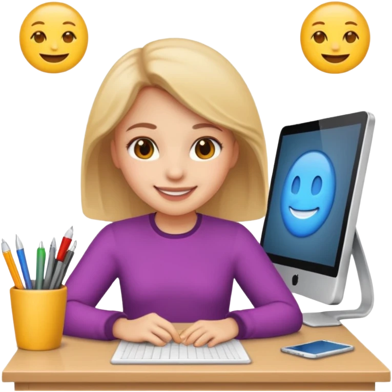 HR girl emoji at a desk emoji