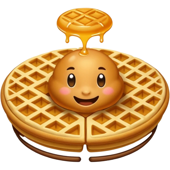 Flying waffle with a big butt emoji
