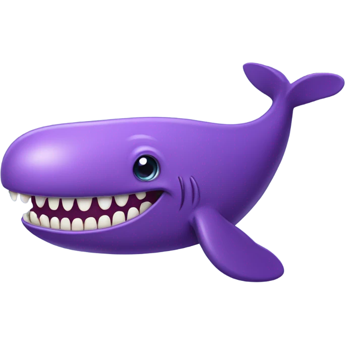 purple whale with open mouth emoji