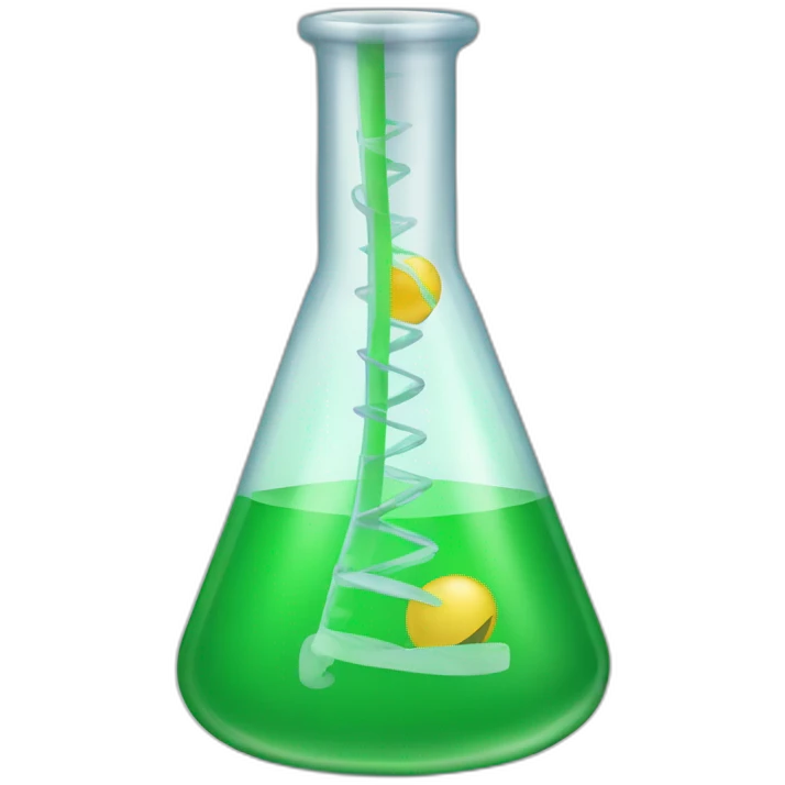 Erlenmeyer with dna molecule  emoji