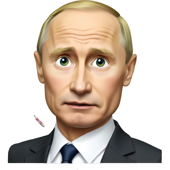 Putin with pencil emoji