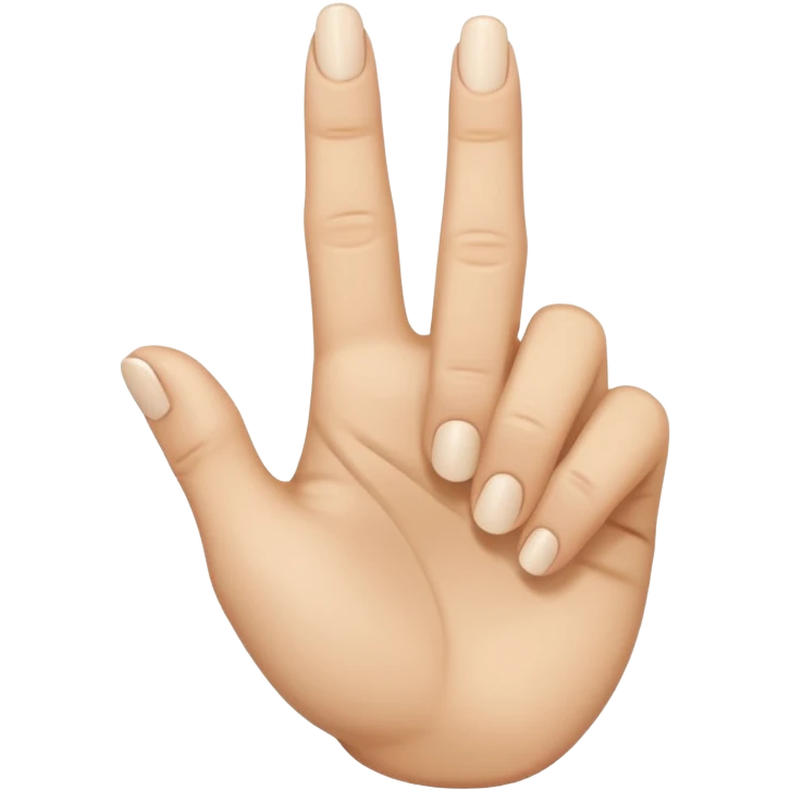 Open hand with middle finger bent downward emoji emoji