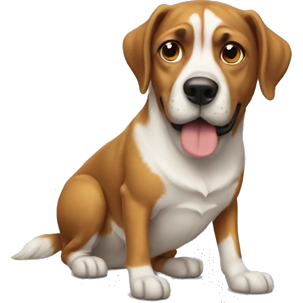 High dog emoji