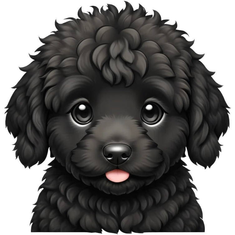 black bernadoodle puppy emoji