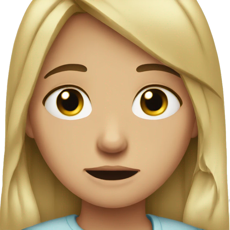 Pretty girl crying emoji
