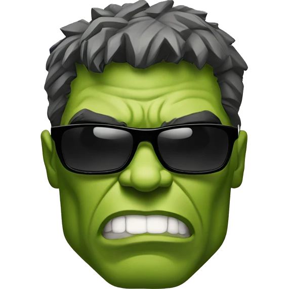 Hulk with sunglasses emoji