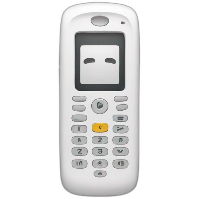 white 2D phone emoji