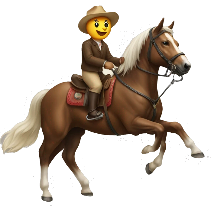 Dog riding a horse  emoji