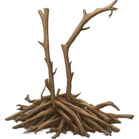 dry dead twigs in a pile emoji