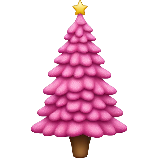 Pink Christmas tree  emoji