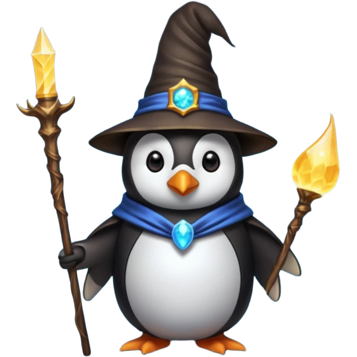 Penguin Wizard emoji