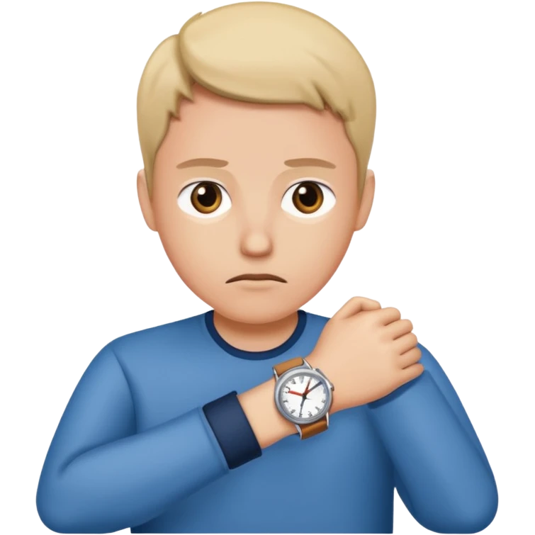 Person checking watch emoji