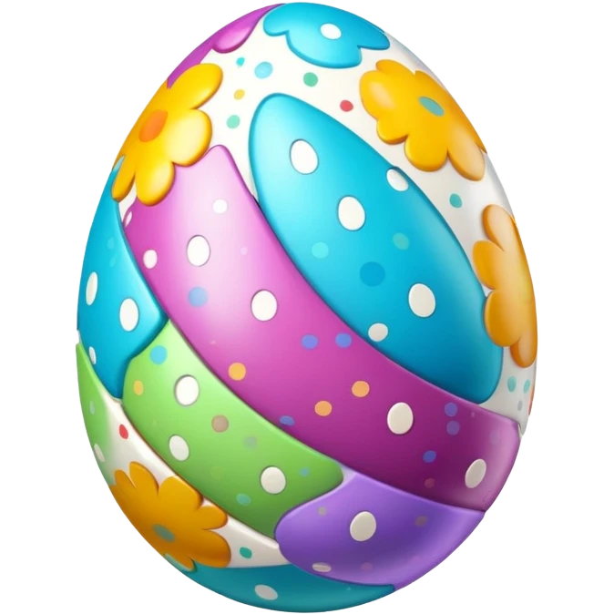 Colorful decorated Easter egg emoji