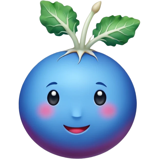 blue radish emoji