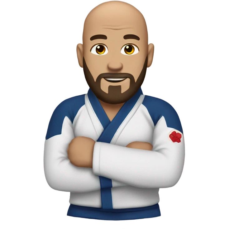 A bald bearded guy in a jiu jitsu gi  emoji