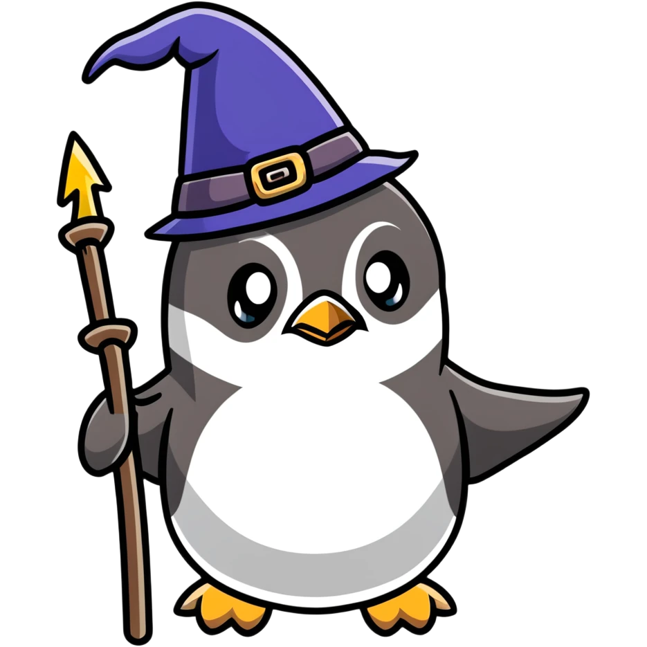 penguin wizard emoji