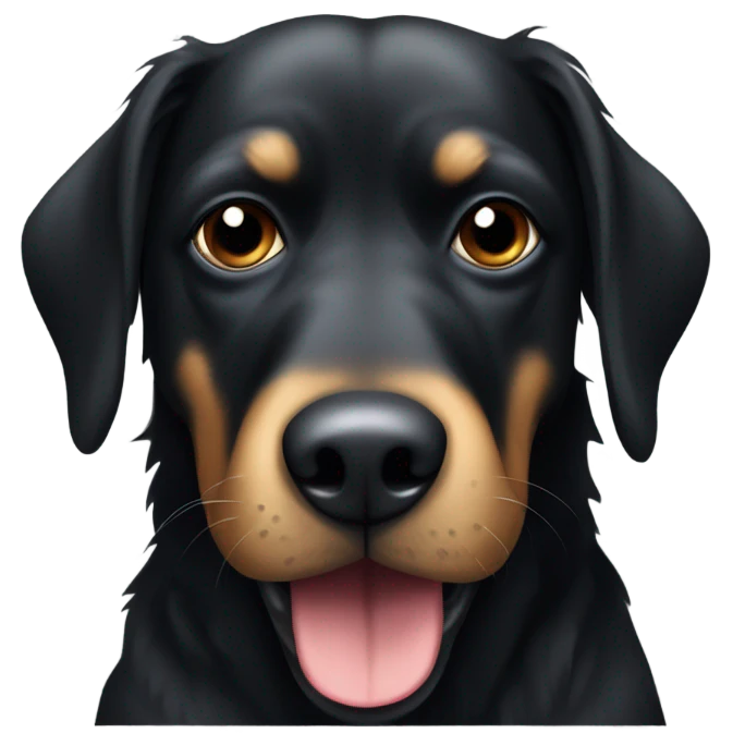 black dog drawing in the style of charles burns emoji