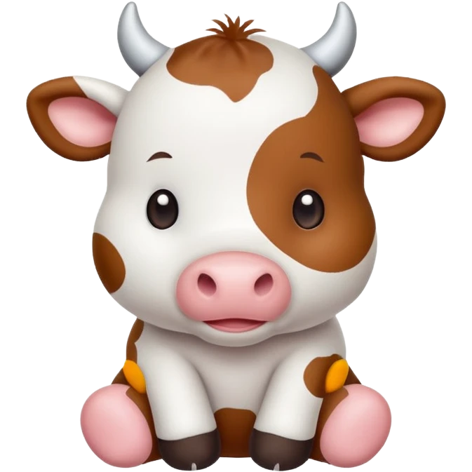 Cute baby stuffed cow  emoji