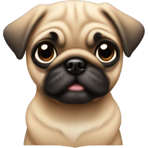 Fawn pug puppy emoji