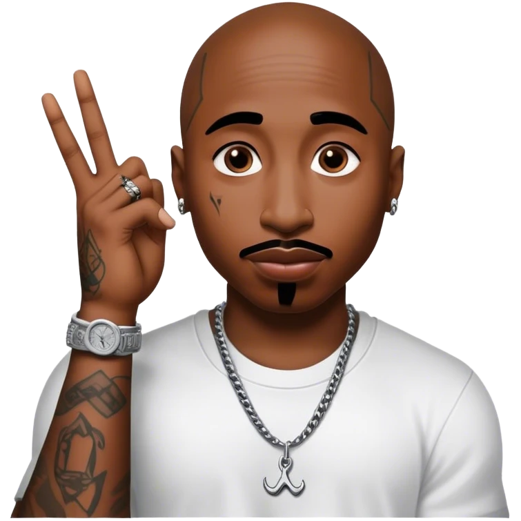 La famosa mano de 2pac  emoji